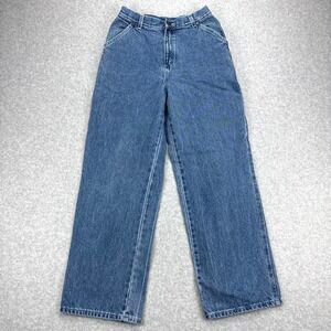 Vintage Santa Fe Jeans Womens 16 Blue Denim Baggy 90s Hammer Loop High Waist